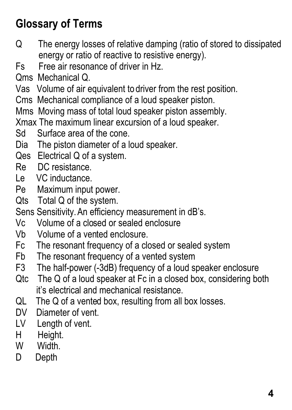 Glossary of terms | AutoTek SM12S4 User Manual | Page 5 / 10