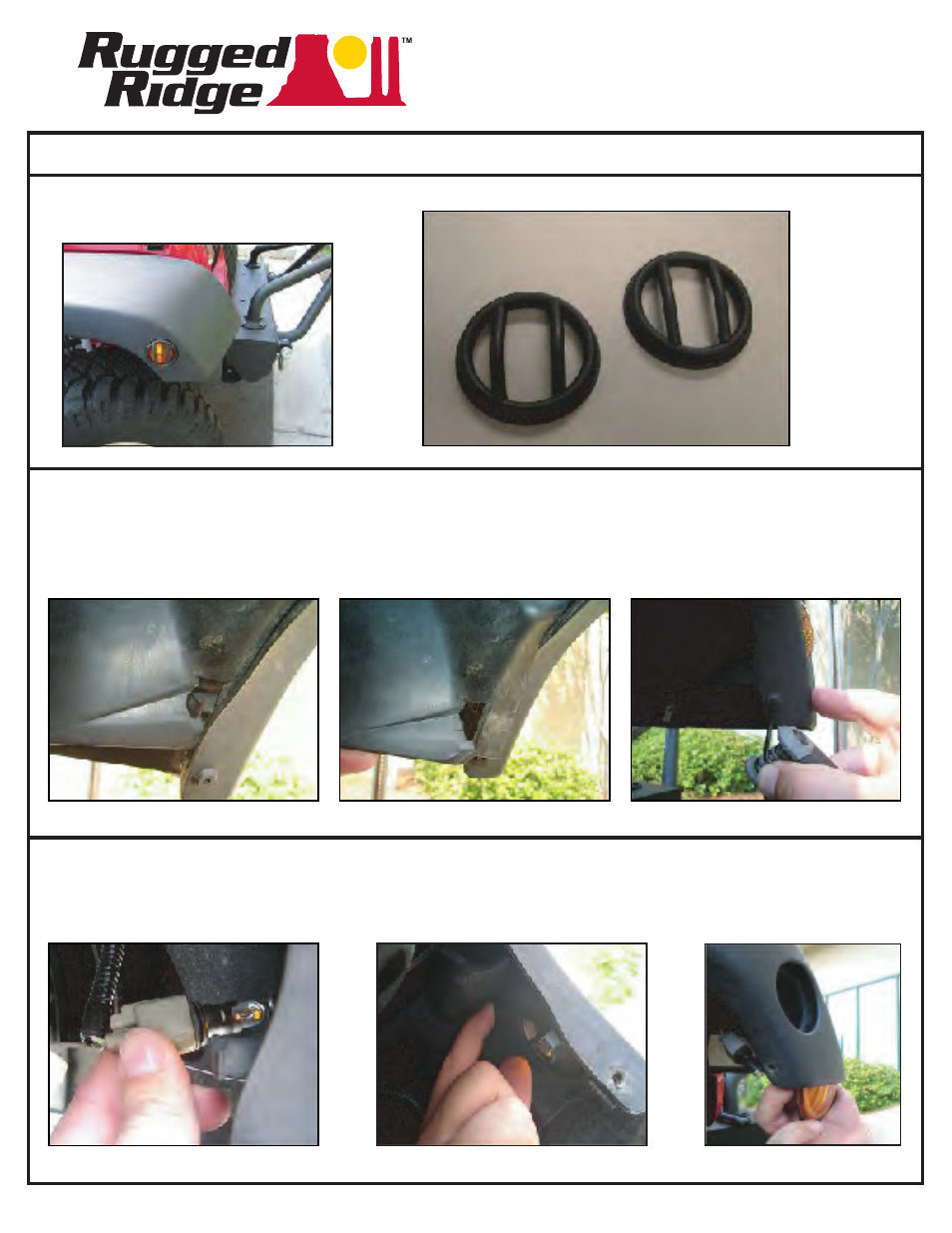 Jeep, Jk wrangler side marker euro guards | Rugged Ridge Euro Style Turn Signal & Side Marker Guard,07-14 Jeep Wrangler (JK) User Manual | Page 2 / 3