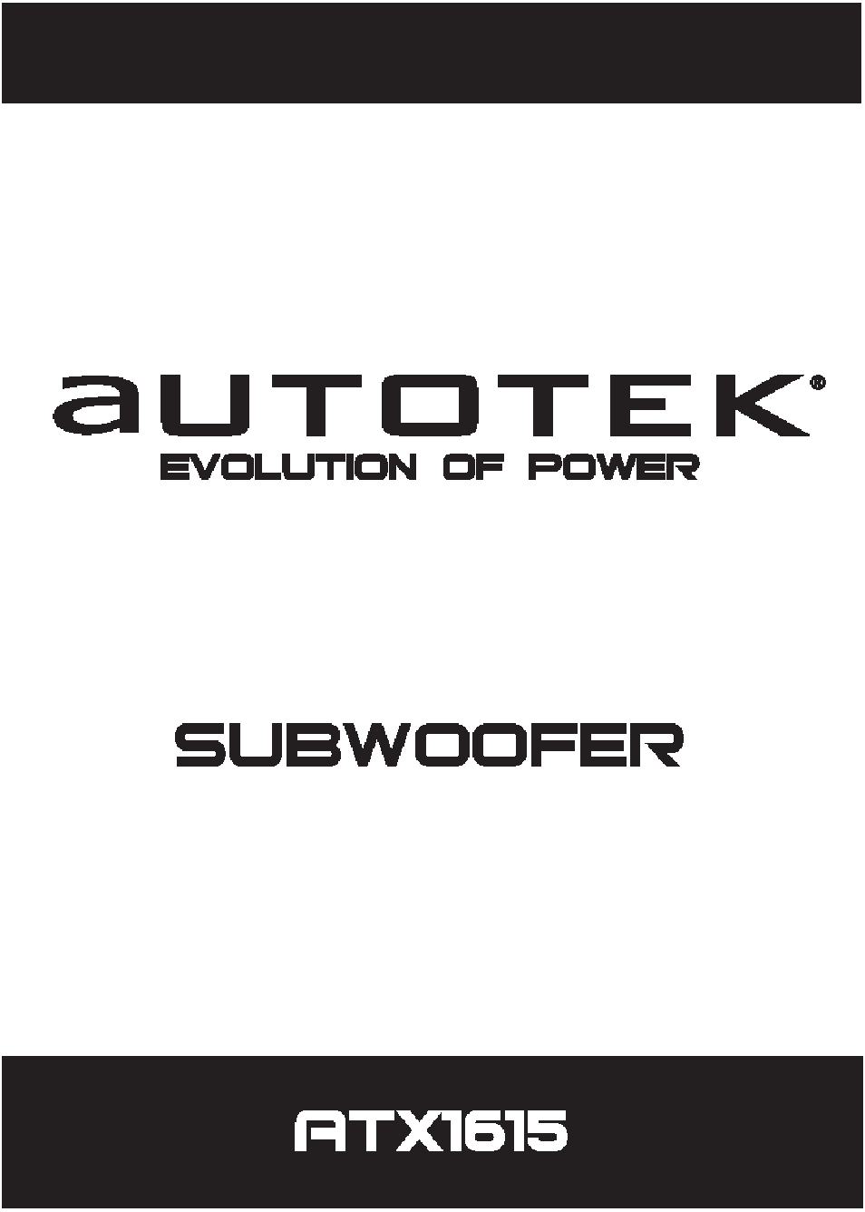 AutoTek ATX1615 User Manual | 9 pages