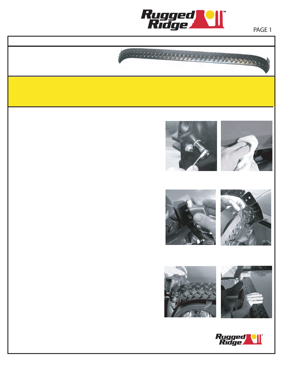 Rugged Ridge Hood Guard, Body Armor, 07-14 Jeep Wrangler User Manual | 1 page