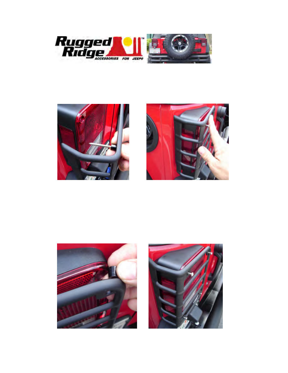 Fig.3 fig.4, Fig.5 fig.6 | Rugged Ridge Tail Light Euro Guards, 07-14 Jeep Wrangler (JK) User Manual | Page 2 / 3