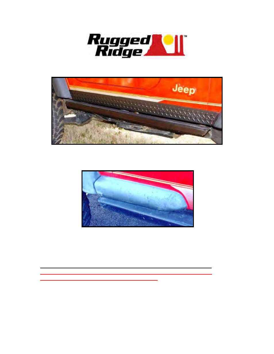 Rugged Ridge 6-Piece Body Armor Kit, 97-06 Jeep Wrangler (TJ) User Manual | Page 8 / 10