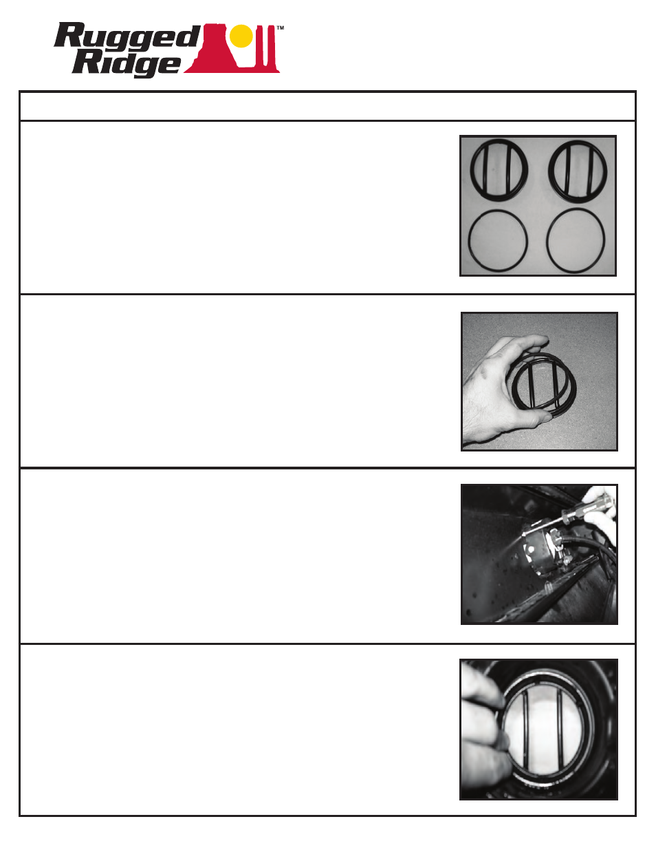 Rugged Ridge Fog Light Euro Guards, Black, 07-14 Jeep Wrangler User Manual | 2 pages