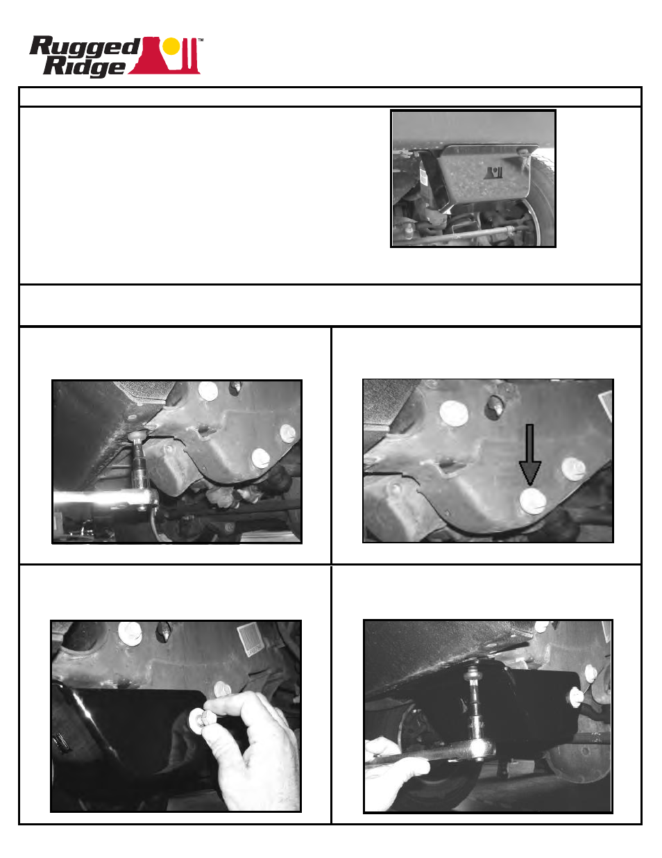 Rugged Ridge Steering Box Skid Plate, 97-06 Jeep Wrangler (TJ) User Manual | 2 pages