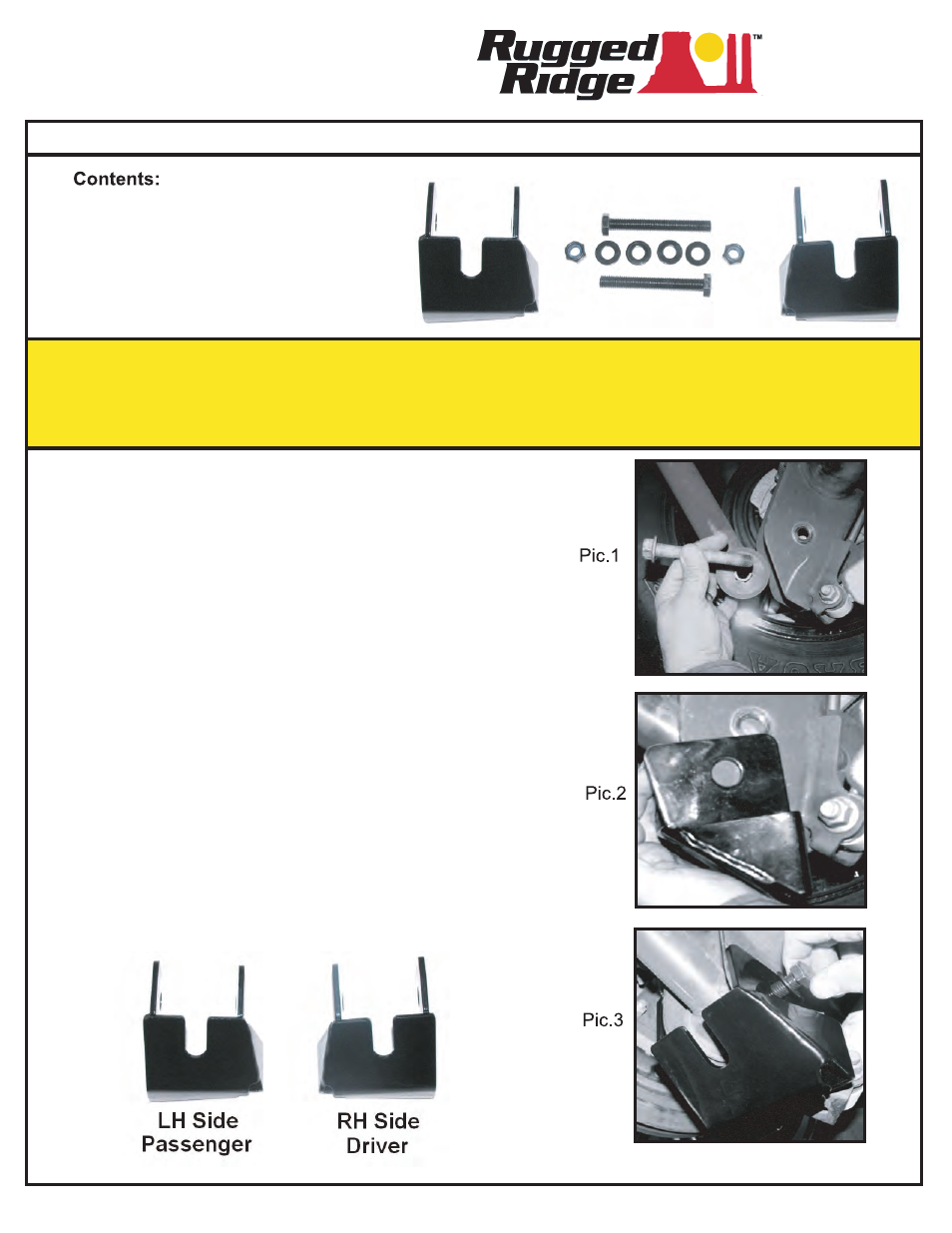 Rugged Ridge Lower Control Arm Skidplate Kit, 07-14 Jeep Wrangler (JK) User Manual | Page 2 / 2