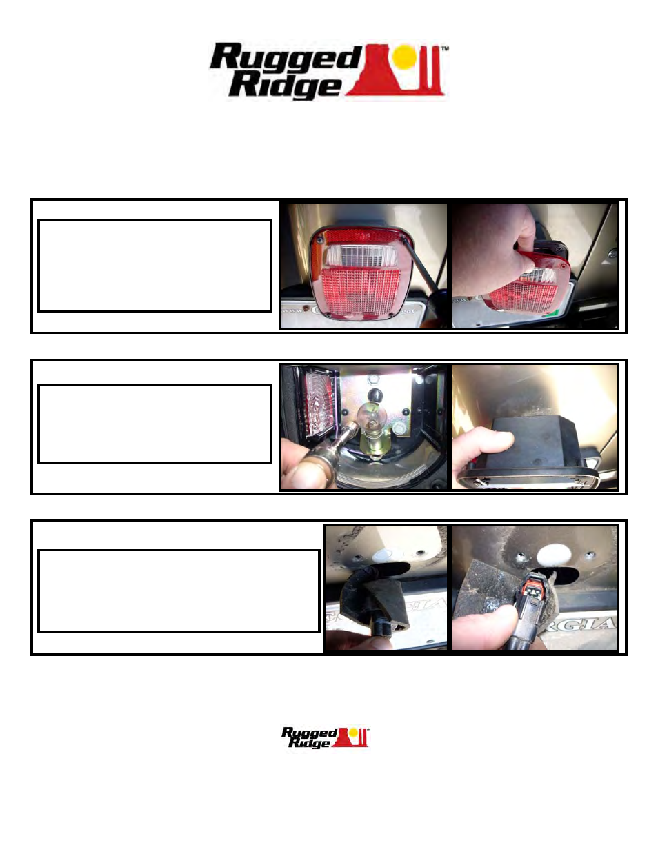 Rugged Ridge Euro Tail Light Guards, Black, 76-06 Jeep CJ & Wrangler User Manual | 2 pages