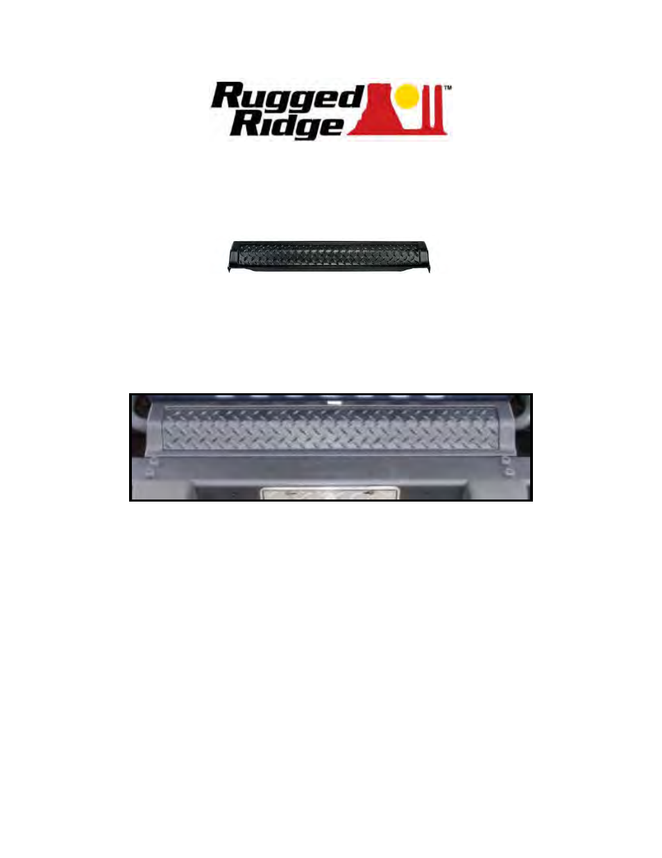 Rugged Ridge Front Frame Cover, Body Armor, 97-06 Jeep Wrangler User Manual | 1 page