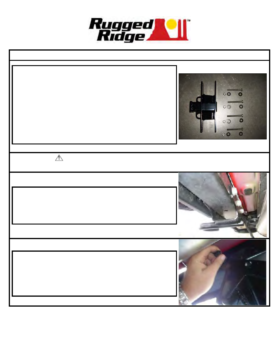 Rugged Ridge 2-Inch Receiver Hitch, 07-14 Jeep Wrangler (JK) User Manual | 2 pages