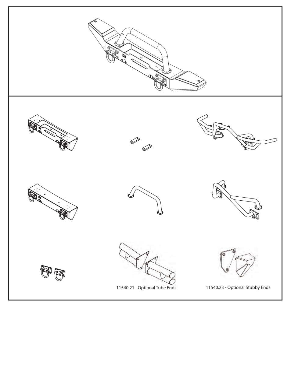 Rugged Ridge Storage Ends, XHD Modular Front Bumper User Manual | Page 2 / 2