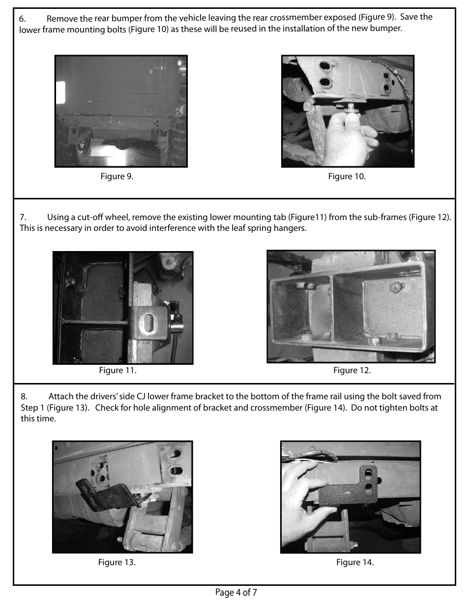 Rugged Ridge XHD Rear Bumper, 76-06 Jeep CJ & Wrangler User Manual | Page 4 / 7