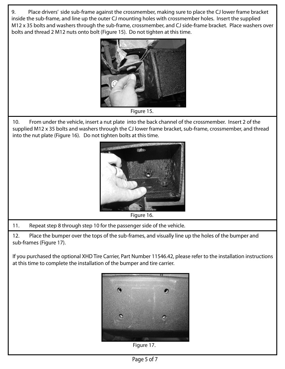 Rugged Ridge XHD Rear Bumper, 76-06 Jeep CJ & Wrangler User Manual | Page 5 / 7
