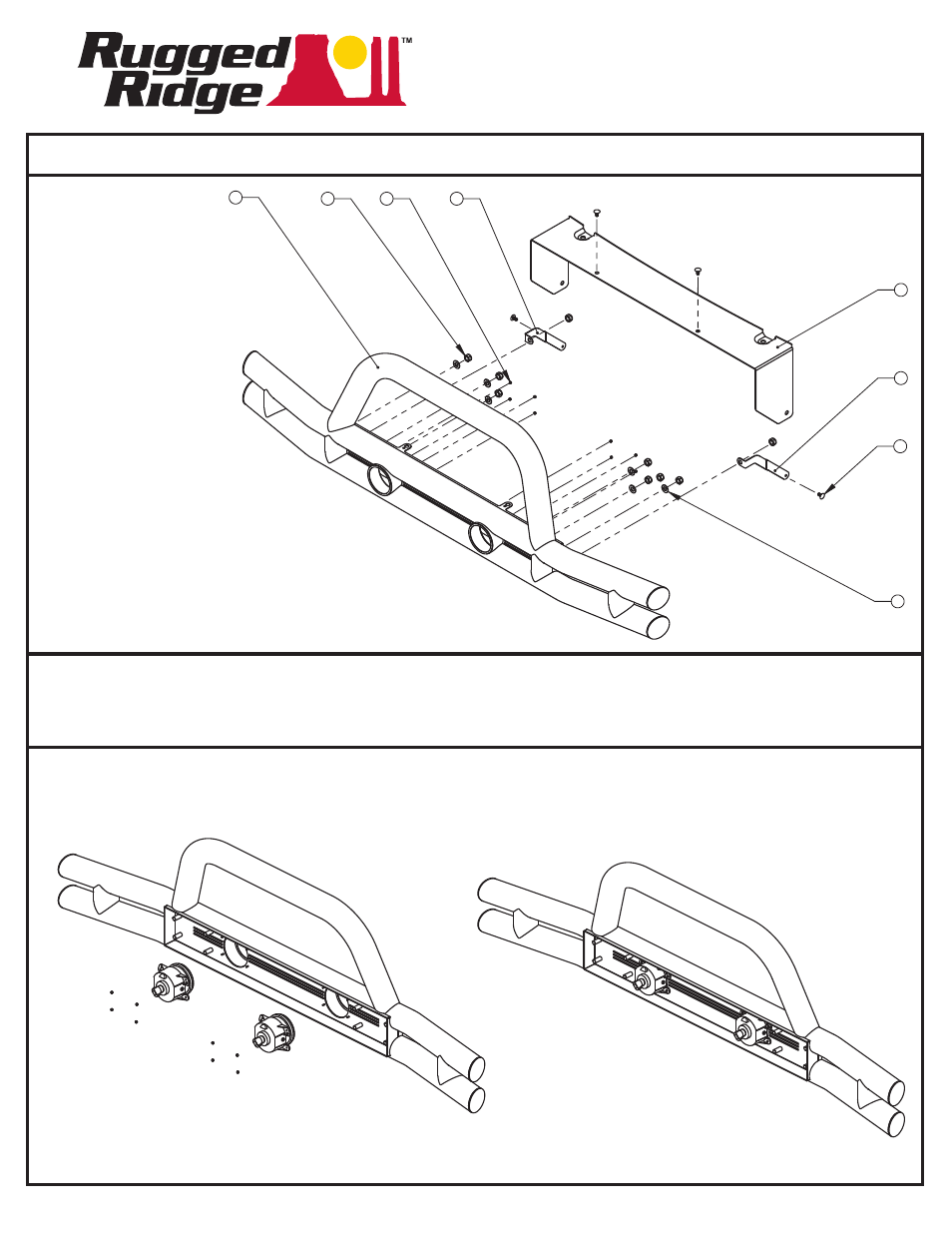 Rugged Ridge 3-Inch Double Tube Front Bumper, 07-14 Jeep Wrangler User Manual | 3 pages