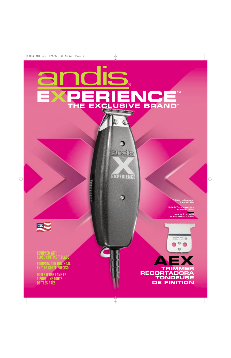 Andis Company AEE 120V User Manual | 2 pages