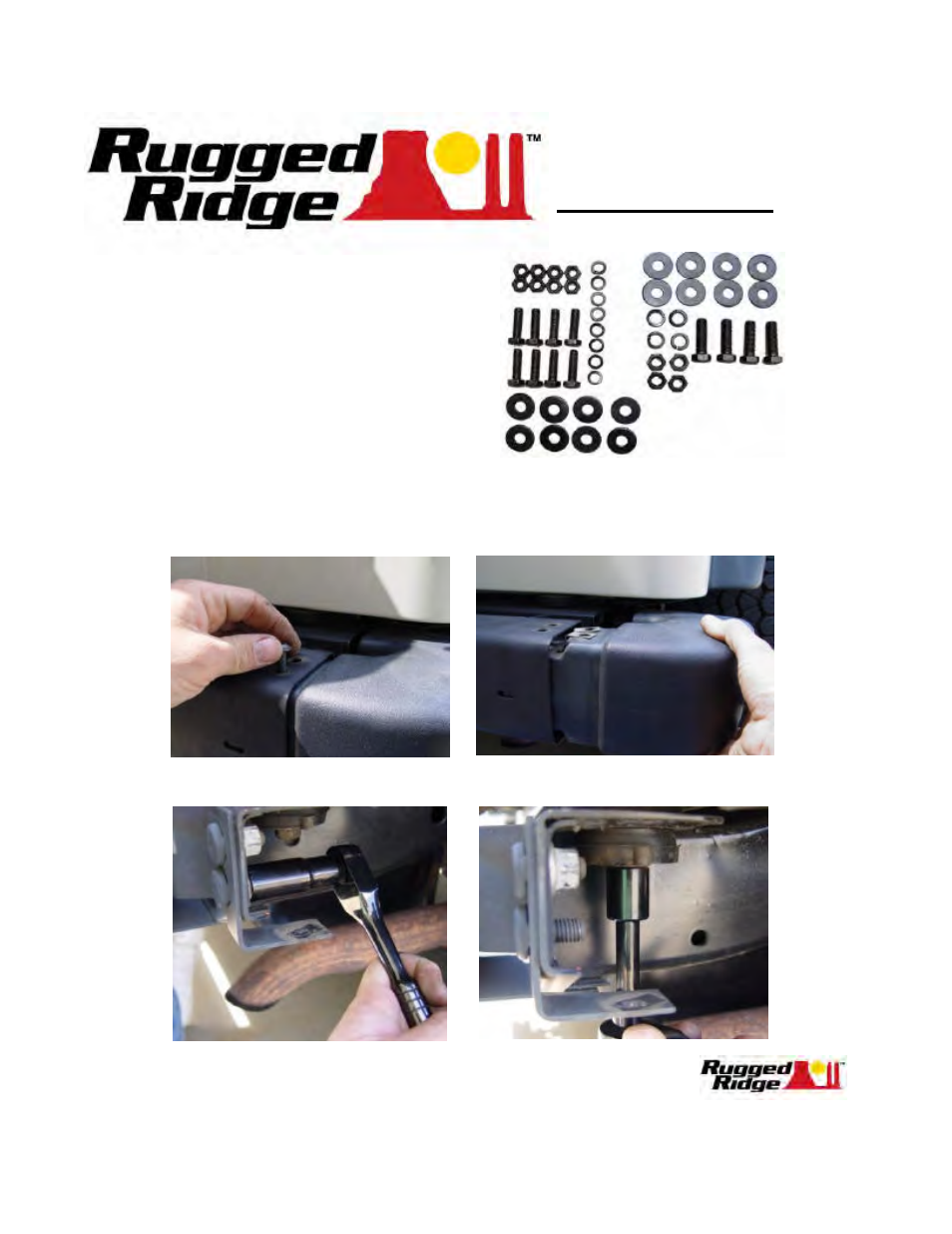 Rugged Ridge 3-Inch Double Tube Rear Bumper, 87-06 Jeep Wrangler User Manual | 4 pages