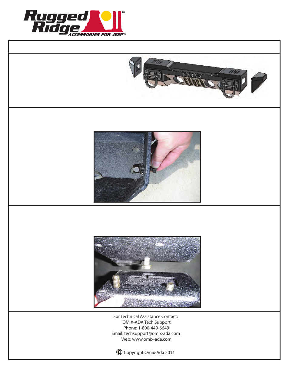 Rugged Ridge Aluminum Front XHD Bumper Ends, 07-14 Jeep Wrangler User Manual | 1 page