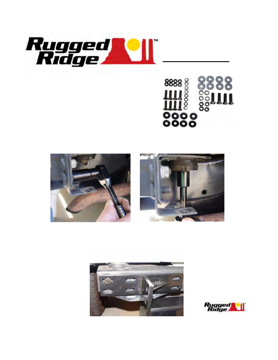 Rugged Ridge 3-Inch Double Tube Rear Bumper, 55-86 Jeep CJ Models User Manual | 2 pages