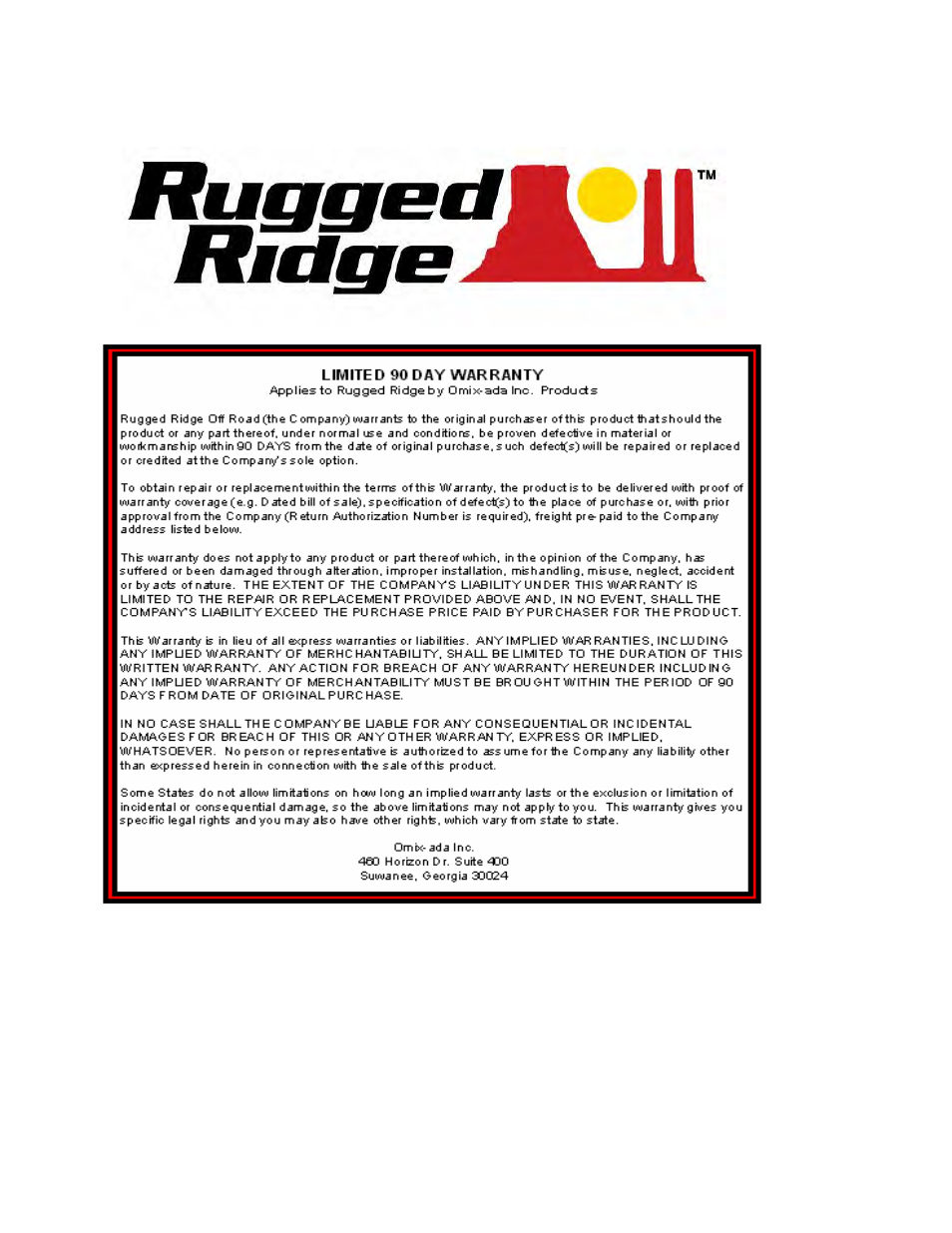 Rugged Ridge 3-Inch Front Double Tube Bumper, 76-06 Jeep CJ & Wrangler User Manual | Page 2 / 2