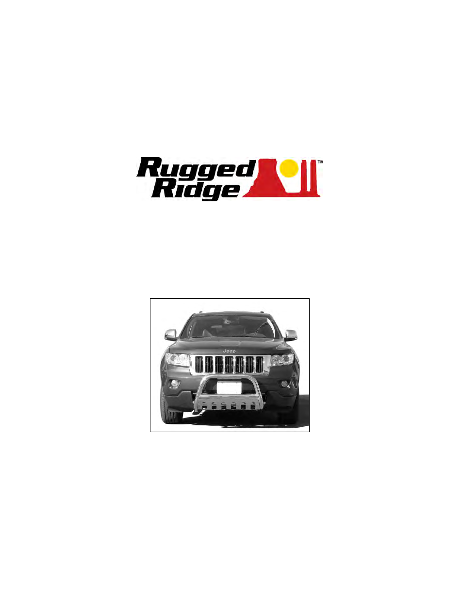 Rugged Ridge 2.5-Inch Stainless Steel Bull Bar, 11-14 Jeep Grand Cherokee User Manual | 4 pages