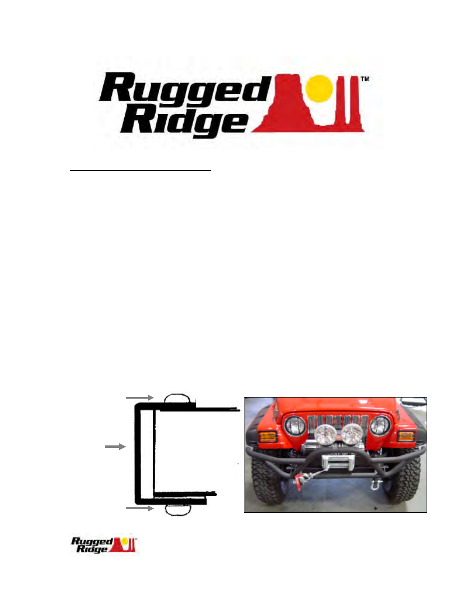 Rugged ridge | Rugged Ridge RRC Front Bumper with Grille Guard, Titanium, 87-06 Jeep Wrangler User Manual | Page 2 / 3