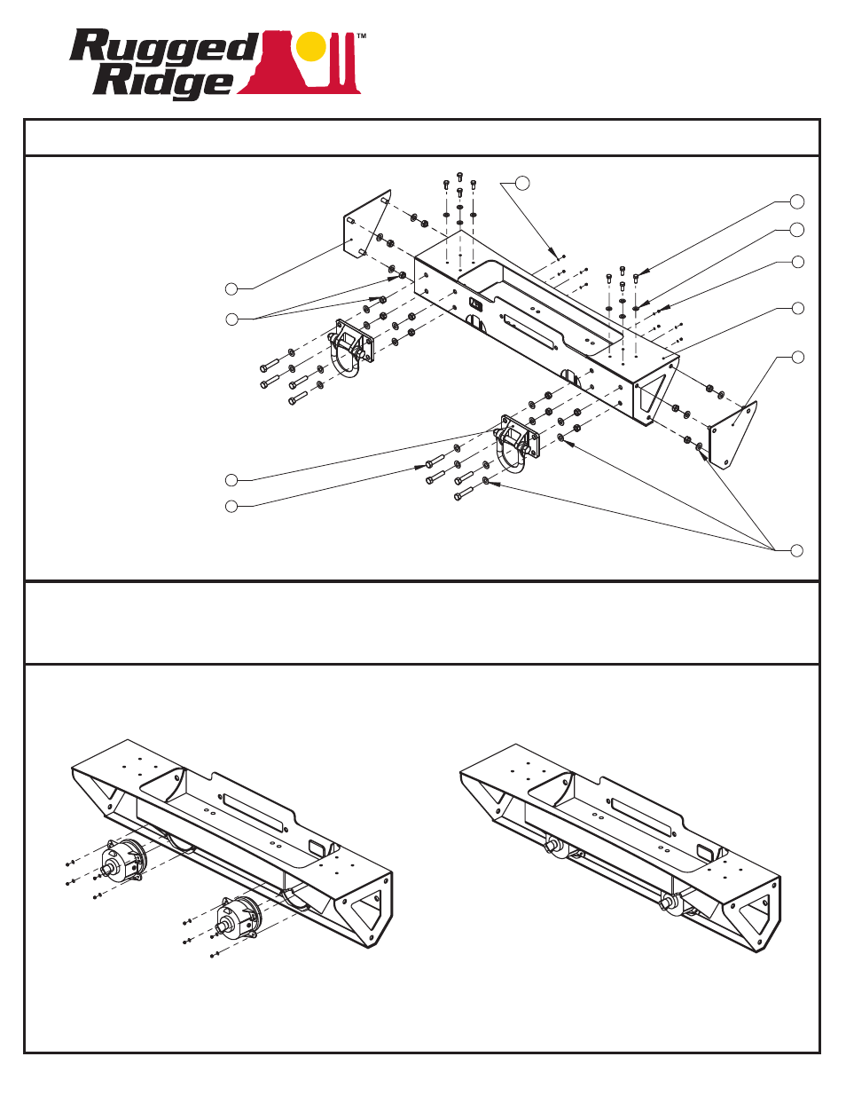 Rugged Ridge XHD Bracket Conversion Kit For JK 2012 User Manual | 7 pages