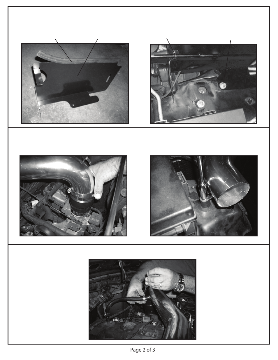 Rugged Ridge Cold Air Intake Kit, 2.5L, 97-02 Jeep Wrangler (TJ) User Manual | Page 2 / 3