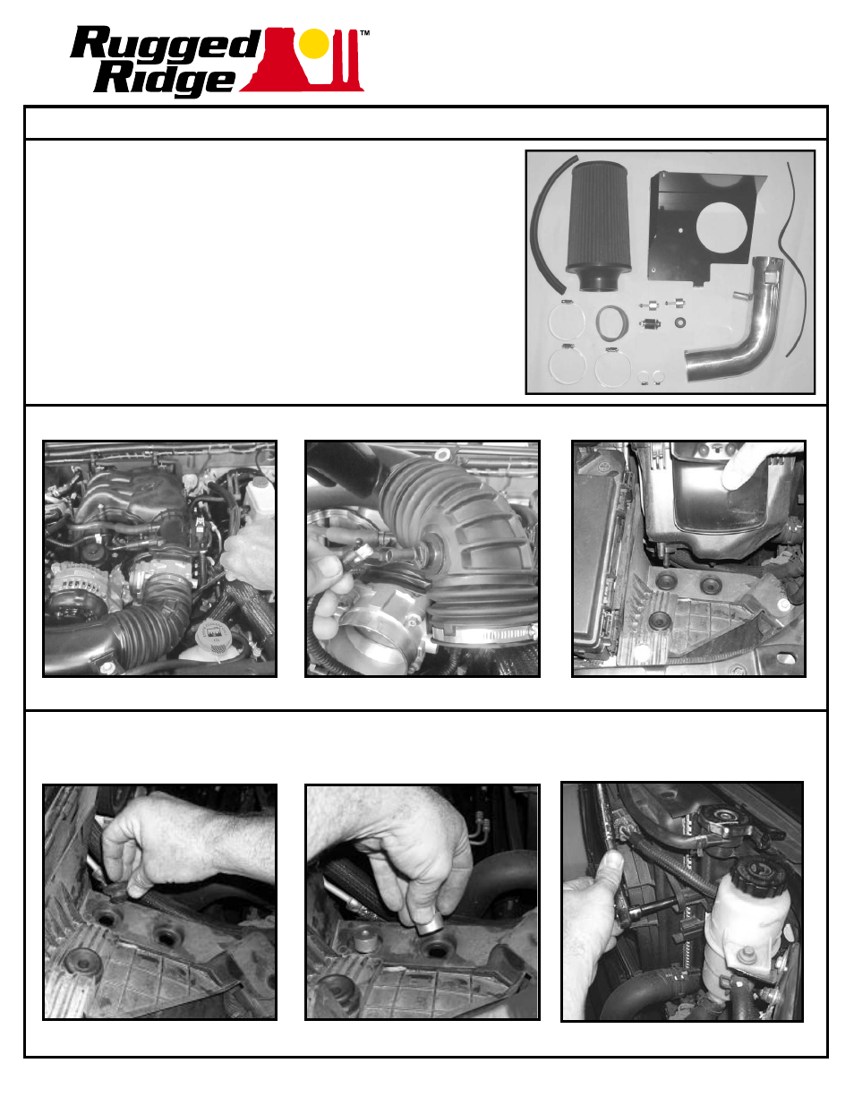 Rugged Ridge Cold Air Intake Kit, 3.6L, 12-14 Jeep Wrangler User Manual | 3 pages