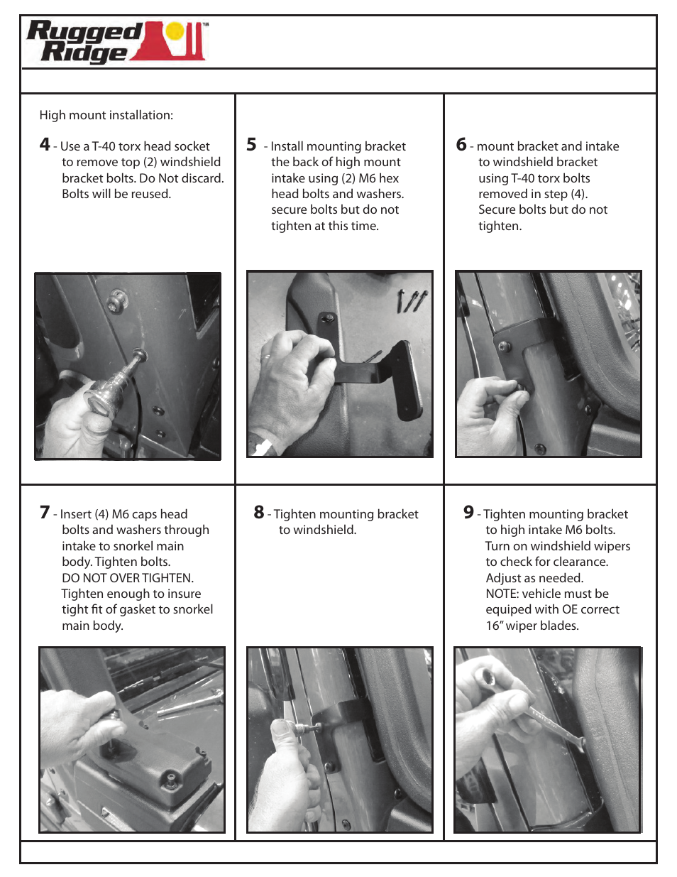 Rugged Ridge XHD High Mount Snorkel Extension, 07-14 Jeep Wrangler (JK) User Manual | Page 2 / 3