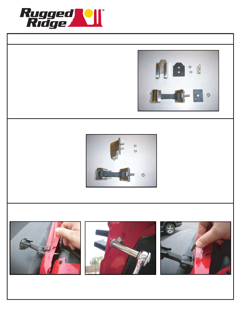 Rugged Ridge Hood Catch Set, Stainless Steel, 07-14 Jeep Wrangler User Manual | 2 pages