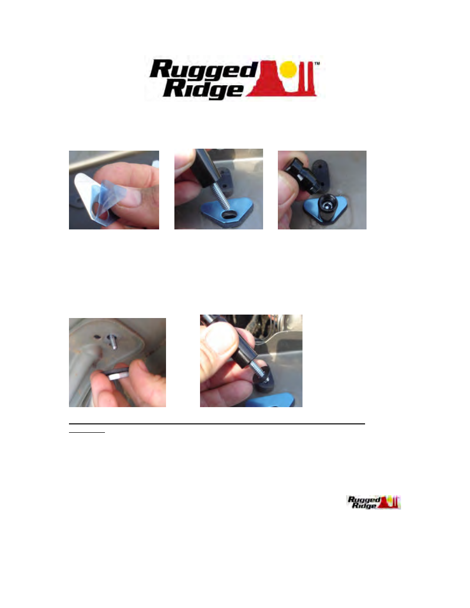 Rugged Ridge Locking Hood Catch Kit, Chrome, 97-06 Jeep Wrangler User Manual | Page 2 / 2