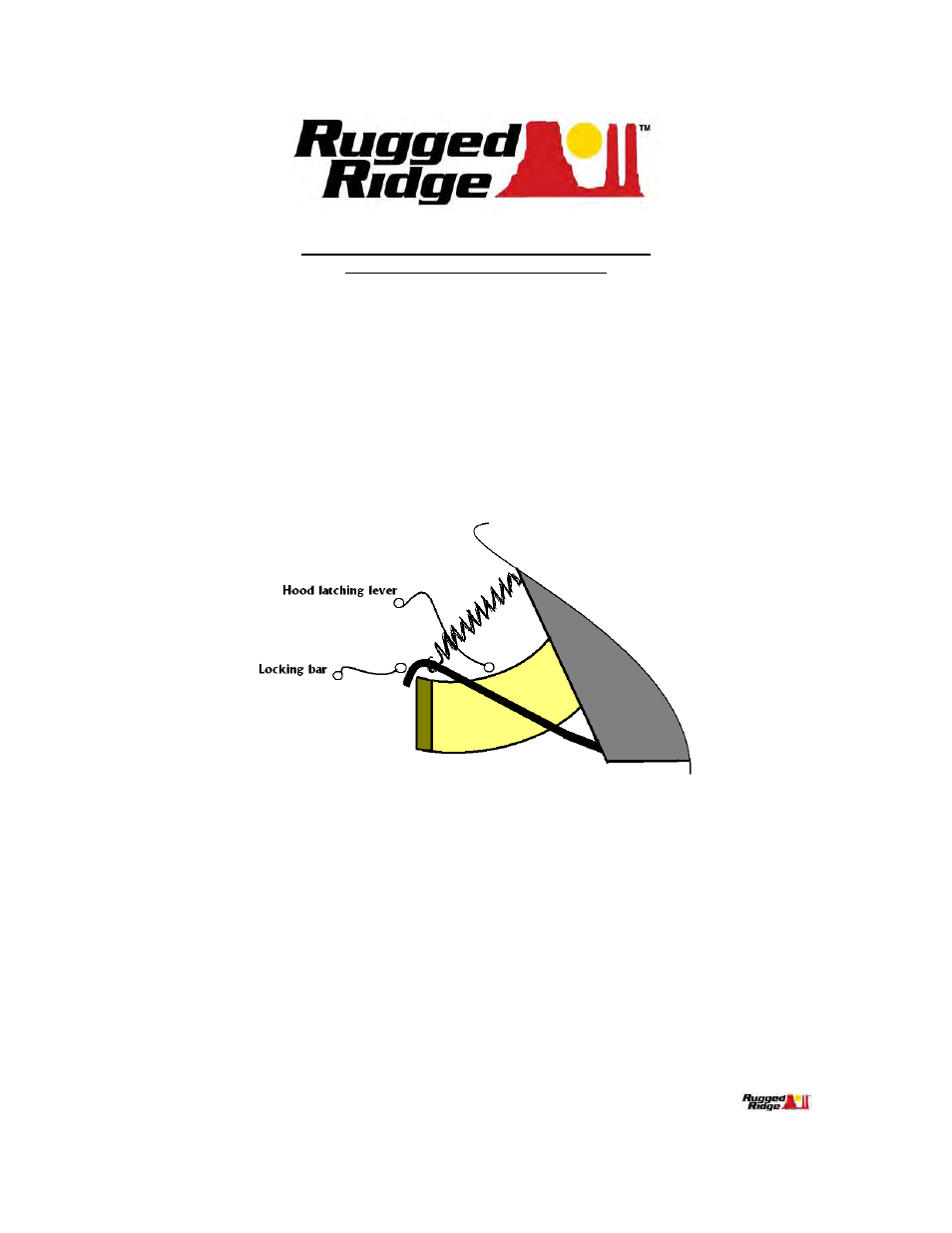 Rugged Ridge Hood Lock Kit, 72-86 Jeep CJ Models User Manual | 2 pages