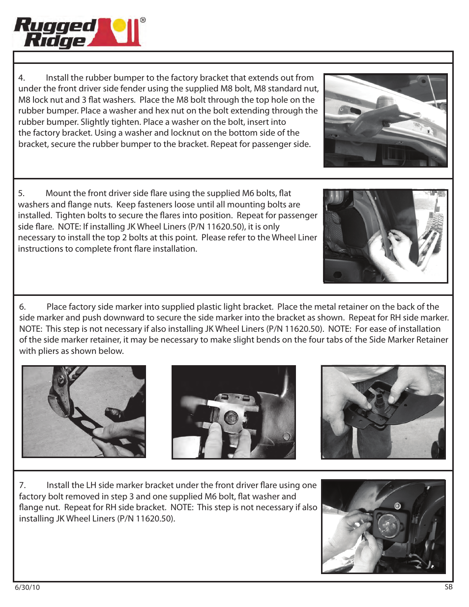 Rugged Ridge All Terrain Flat Fender Flare Kit, 07-14 Jeep Wrangler User Manual | Page 2 / 3