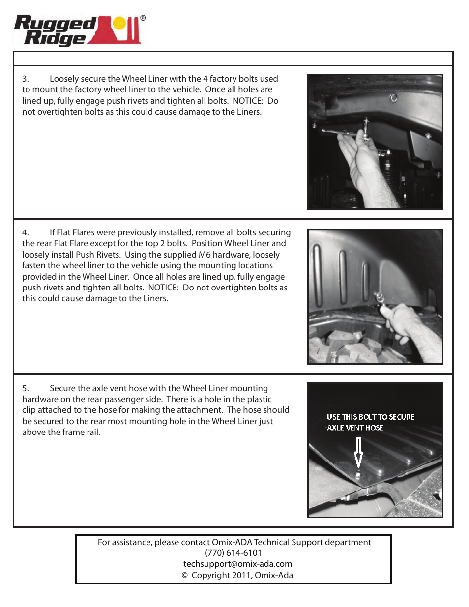Rugged Ridge Inner Fender Liner Kit, 07-14 Jeep Wrangler User Manual | Page 2 / 2