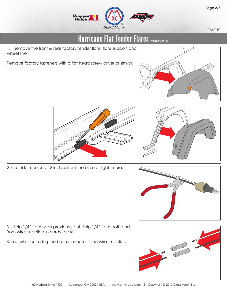 Hurricane flat fender flares | Rugged Ridge Hurricane Flat Fender Flare Kit, 07-14 Wrangler User Manual | Page 4 / 12