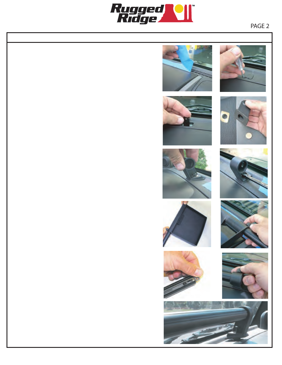 Rugged Ridge Dash Organizer Tray, 07-10 Jeep Wrangler (JK) User Manual | Page 2 / 4