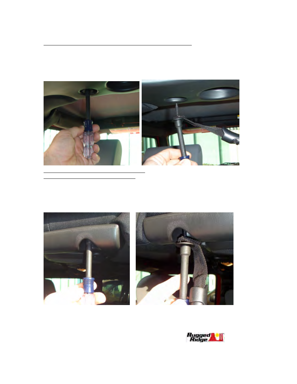 Rugged Ridge Rear Dual Grab Strap, Black, 07-14 Jeep Wrangler Unlimited (JK) User Manual | Page 2 / 4