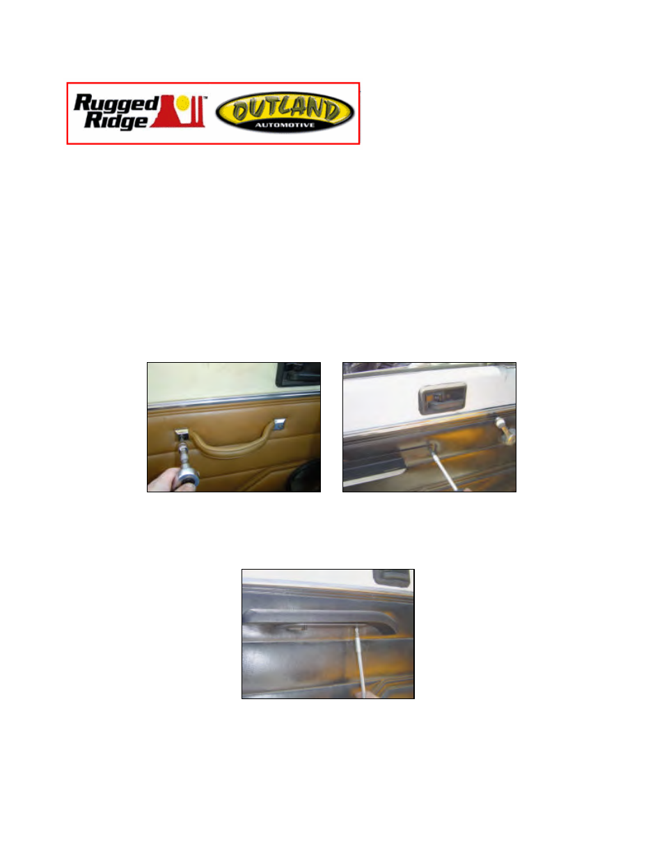 Rugged Ridge Full Door Arm Rests, 76-95 Jeep CJ & Wrangler User Manual | 2 pages