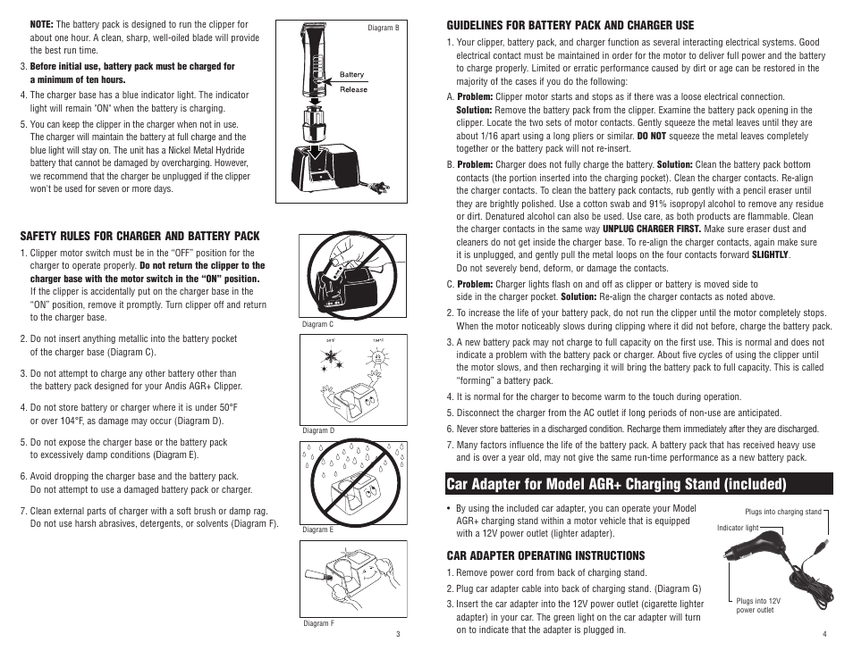 Andis Company AGR+ User Manual | Page 3 / 13