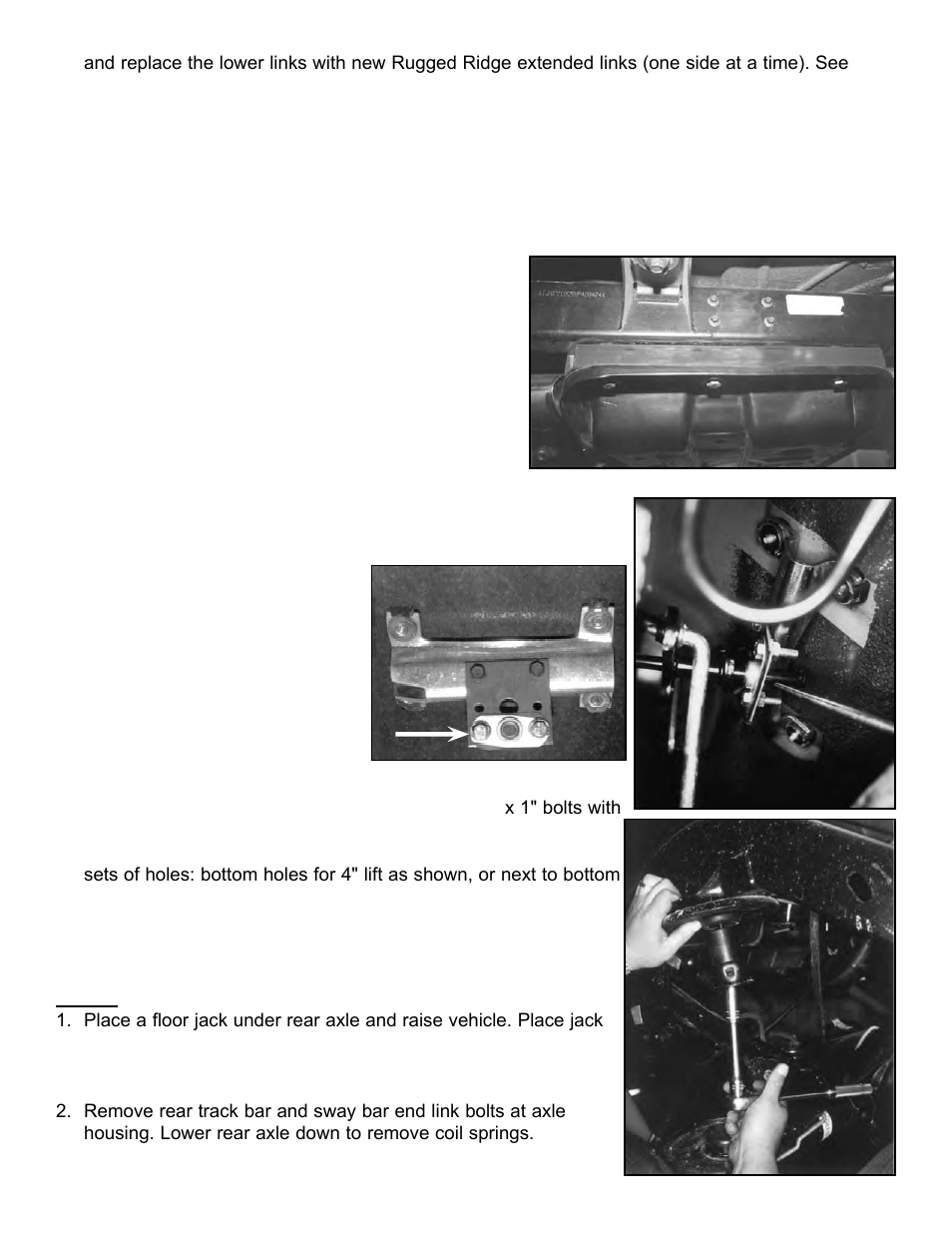 Rugged Ridge 4-Inch Lift Kit with Shocks, 03-06 Jeep Wrangler (TJ) User Manual | Page 4 / 7