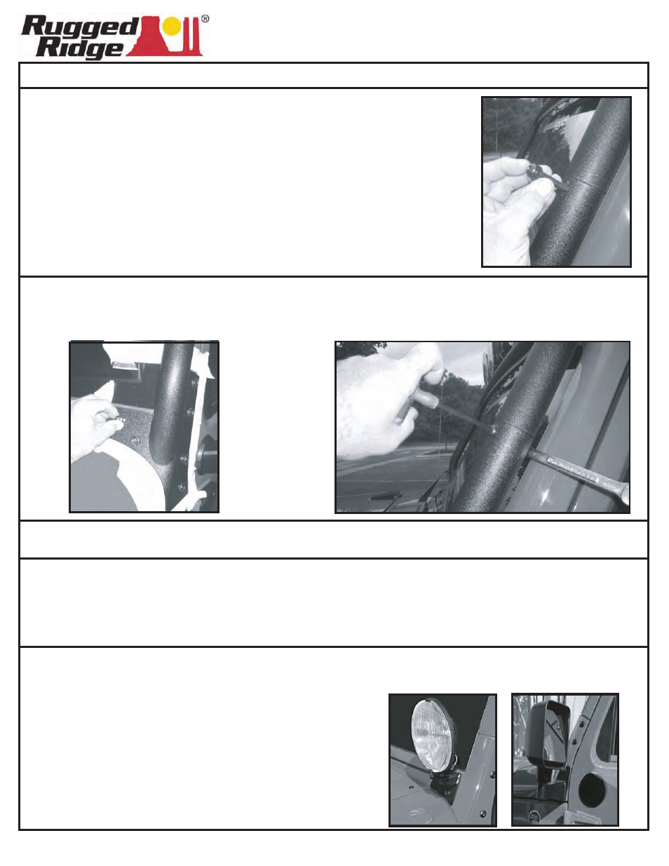 11232.21 pg.3 | Rugged Ridge Windshield Mount Light Bar, Textured Black, 07-14 Jeep Wrangler (JK) User Manual | Page 3 / 3