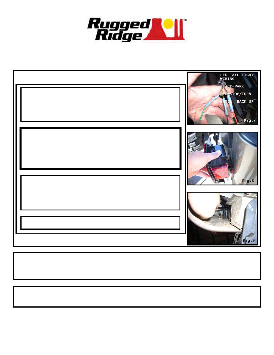 Rugged Ridge LED Tail Light Assembly, Right Side, 76-06 Jeep CJ & Wrangler User Manual | Page 2 / 2