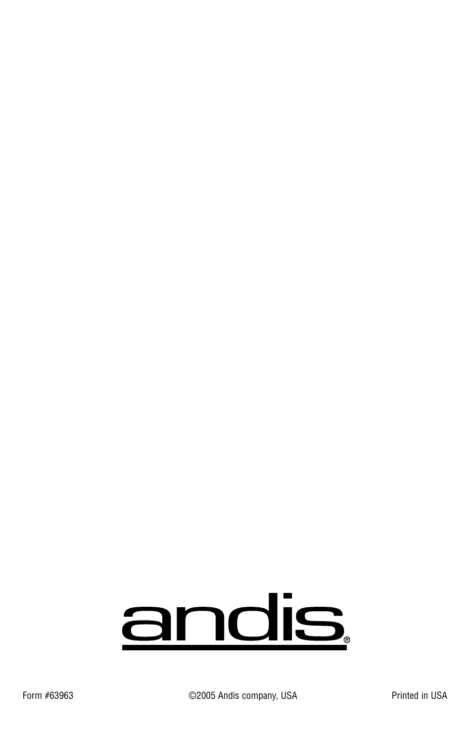 Andis Company Model BGR BGRC User Manual | Page 26 / 26