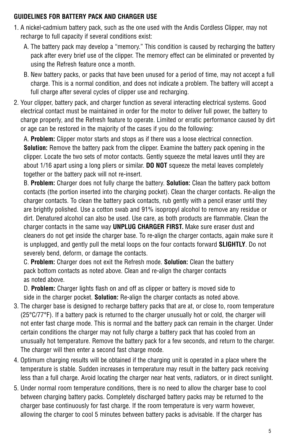 Andis Company Model BGR BGRC User Manual | Page 6 / 26