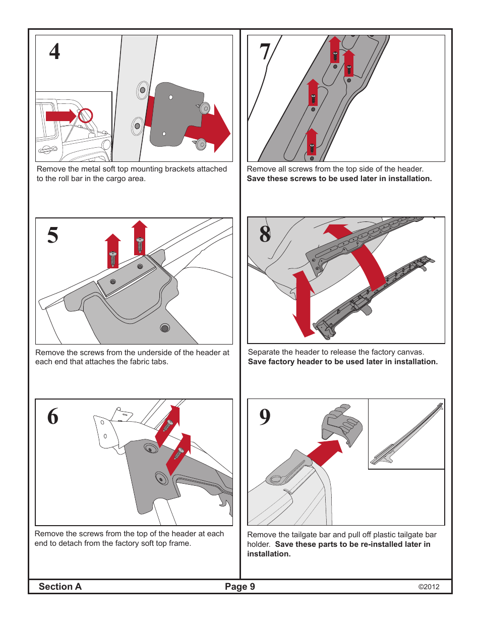 Rugged Ridge PowerTop Kit, 07-14 Jeep Wrangler Unlimited (JK), Black User Manual | Page 11 / 46