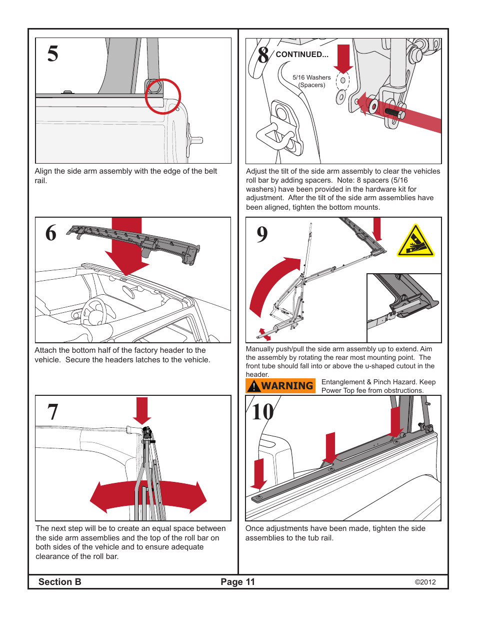 Rugged Ridge PowerTop Kit, 07-14 Jeep Wrangler Unlimited (JK), Black User Manual | Page 13 / 46