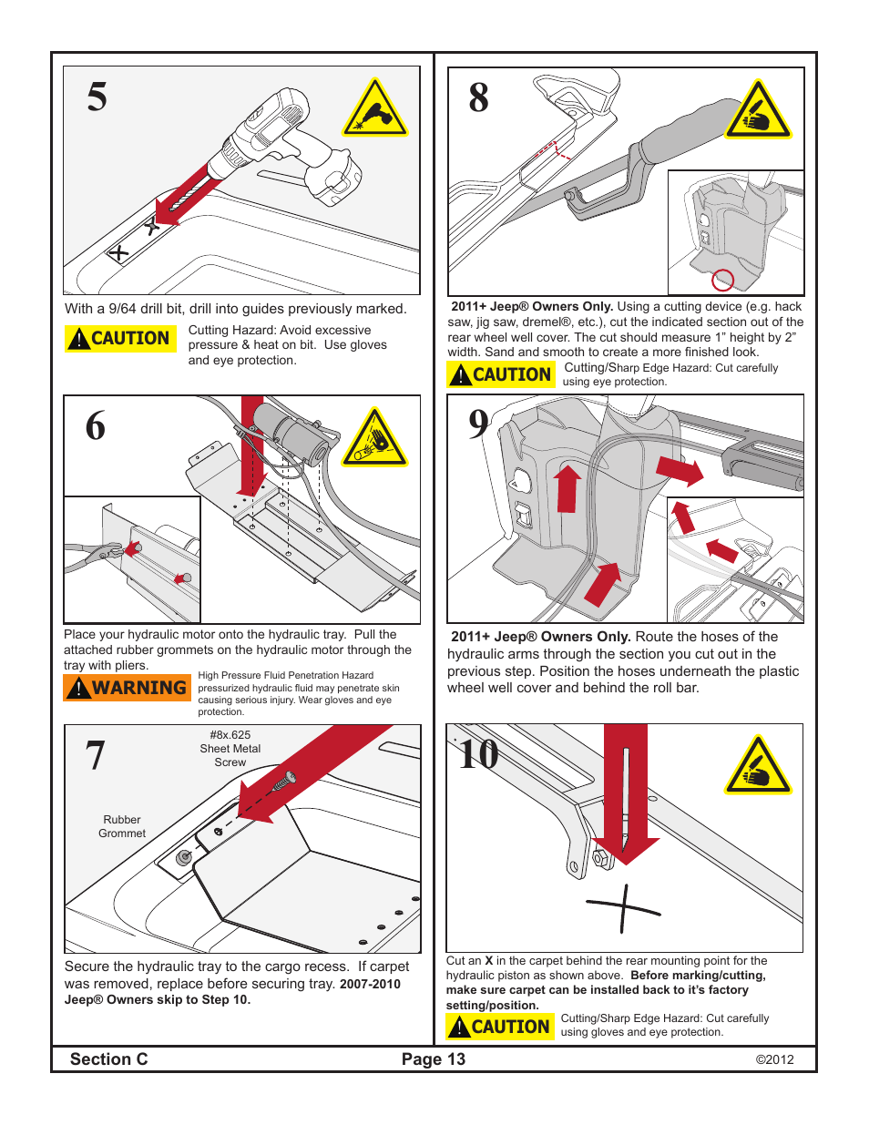 Rugged Ridge PowerTop Kit, 07-14 Jeep Wrangler Unlimited (JK), Black User Manual | Page 15 / 46