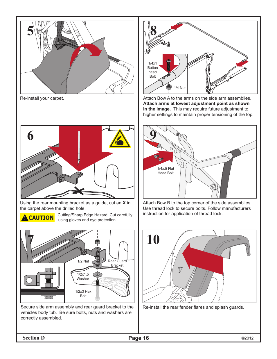 Rugged Ridge PowerTop Kit, 07-14 Jeep Wrangler Unlimited (JK), Black User Manual | Page 18 / 46
