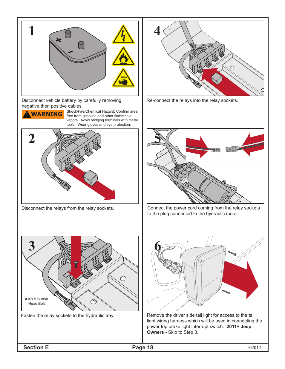 Rugged Ridge PowerTop Kit, 07-14 Jeep Wrangler Unlimited (JK), Black User Manual | Page 20 / 46