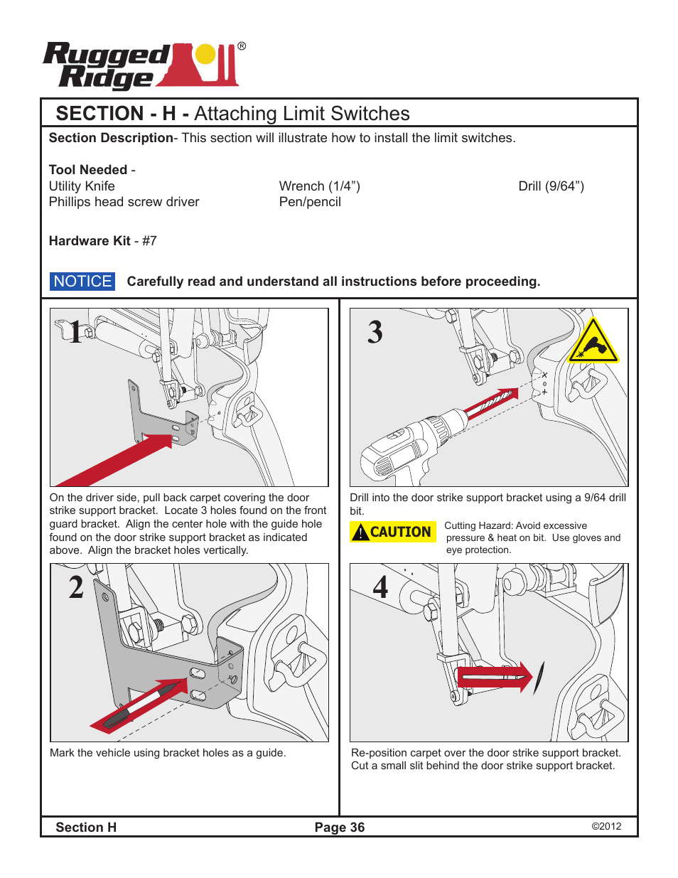 Rugged Ridge PowerTop Kit, 07-14 Jeep Wrangler Unlimited (JK), Black User Manual | Page 38 / 46