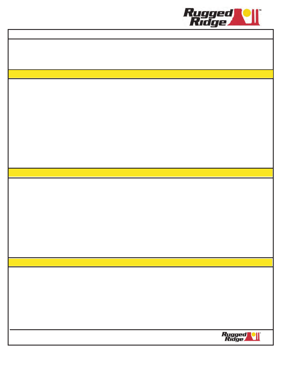 Rugged Ridge Hardtop Insulation Kit, 4-Door, 11-14 Jeep Wrangler (JK) User Manual | 2 pages