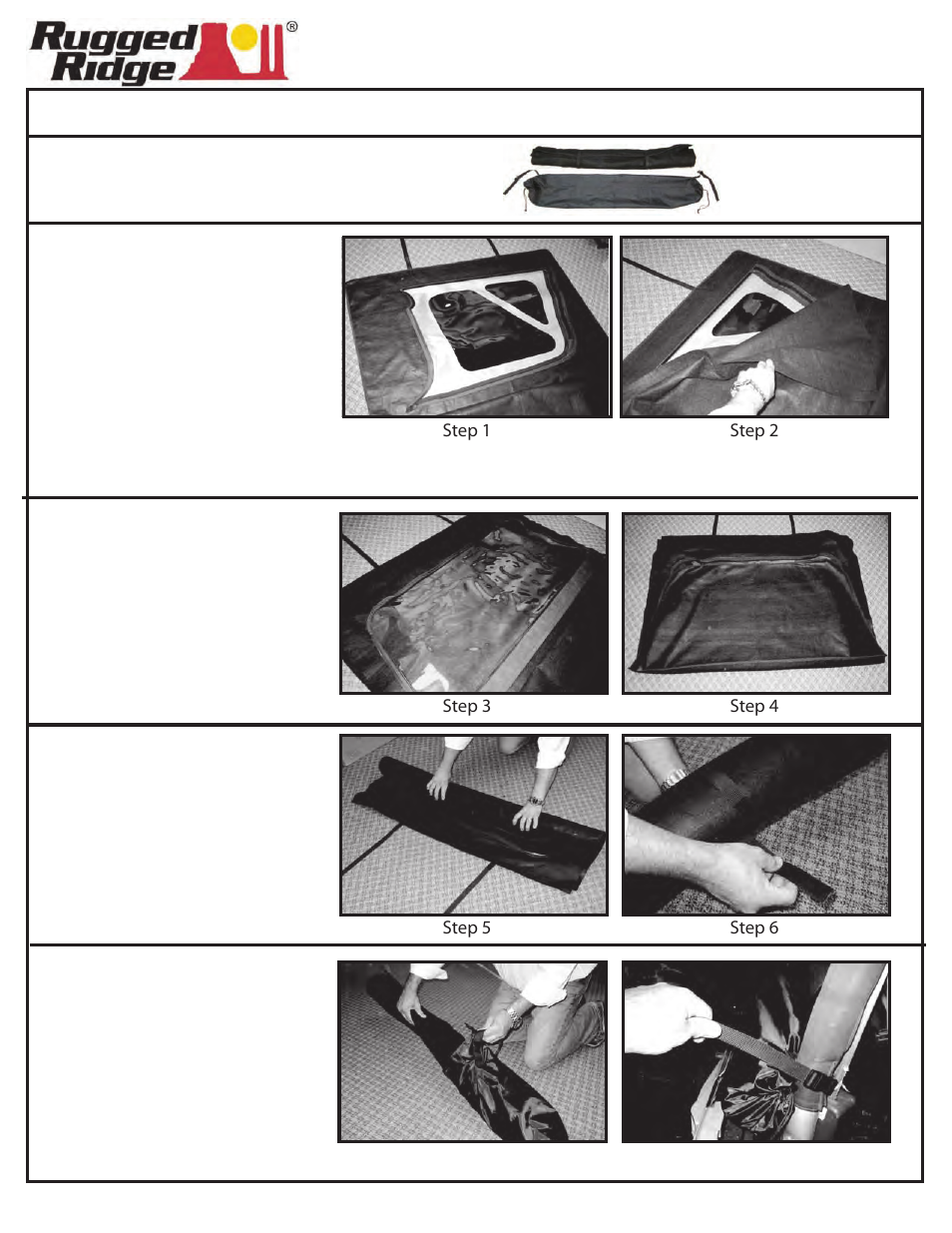 Rugged Ridge Window Storage Bag, 07-14 Jeep Wrangler (JK) User Manual | 1 page